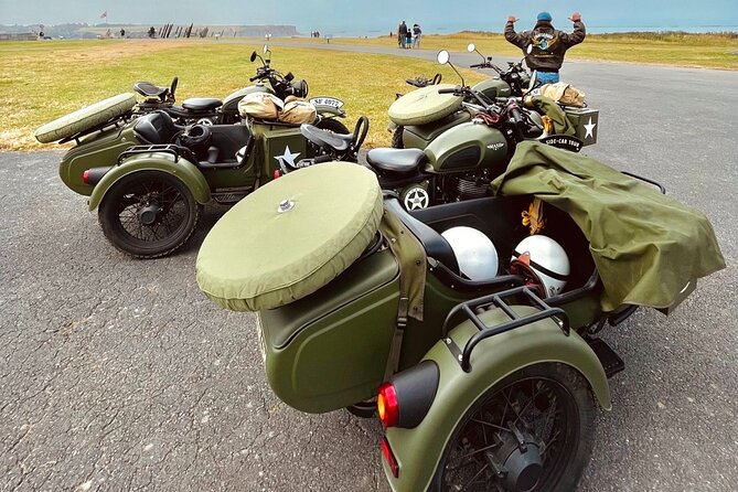 2- to 6-hour sidecar excursion on the D-Day Landing Beaches - Two hours in the American sector: Port-en-Bessin, Omaha Beach, and the cemetery