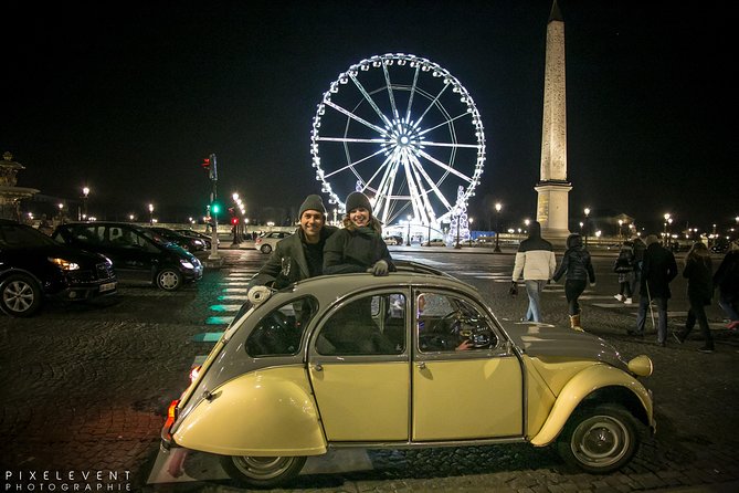 2CV tour by night - The Eiffel Tower from a better angle