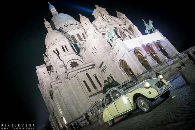2CV tour by night - Louvre, Opera, and the grand central city