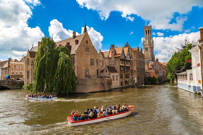 Bruges Guided or Audio Trip with Canal Cruise Option from Paris - Markt Square, fries, waffles, and a quick drink