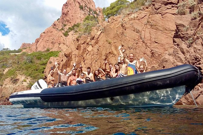 Calanques and red rocks - Departure Saint Raphaël - The swimming and snorkeling stop