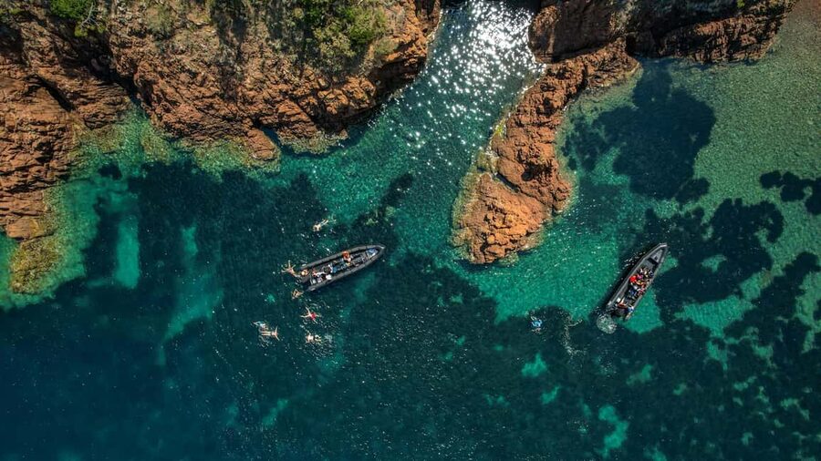Cannes: Scenic Coves RIB Boat Tour - Caves, coves, and the famous red rocks
