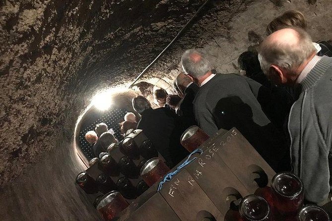 Champagne Lamiable: Traditional Tour & Tasting - Walking through the hand-dug cellar