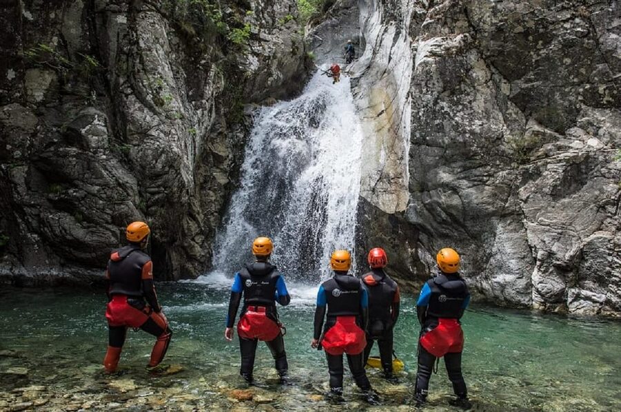 Corte Region: Fun Canyoning Verghellu - The first look at the old Corsican pines