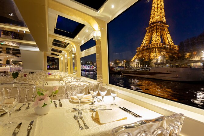 Dinner Cruise Prestige Check-out from the Eiffel Tower - The menu: French dishes with three main choices