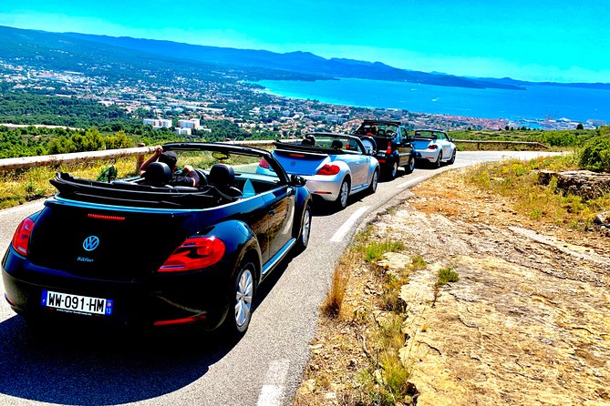 Drive by cabriolet from Marseille cruise port to cassis - The Corniche Kennedy and Vallon des Auffes