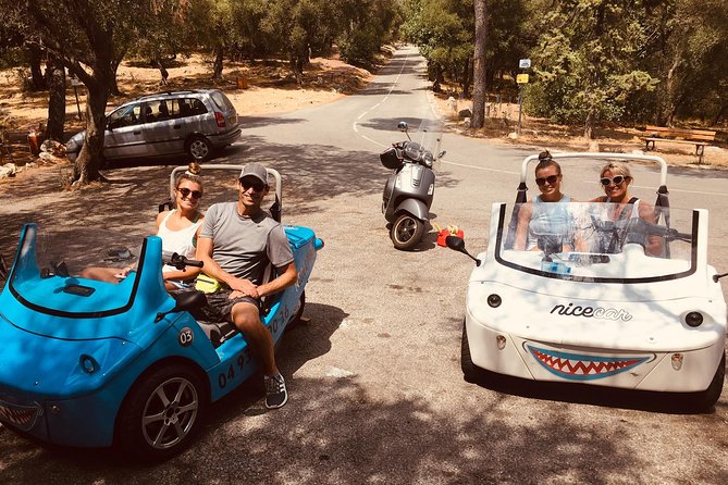 French Riviera Famous Cities Scoot Coupe Tour from Nice - The summer swim option at Èze