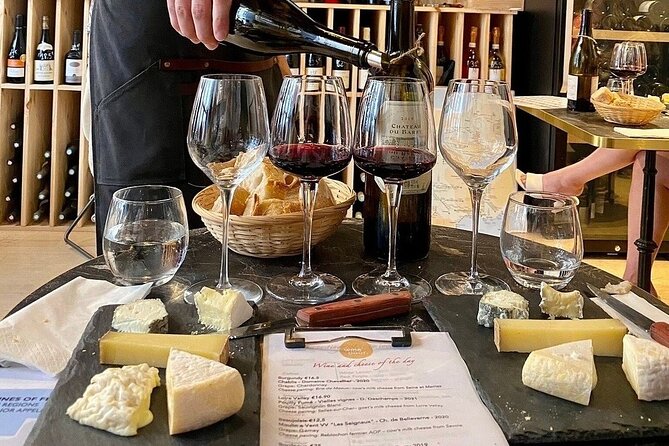 French Wine, Champagne And Cheese Tasting Paris SECRET WINE DOOR - Six French cheeses and fresh bread
