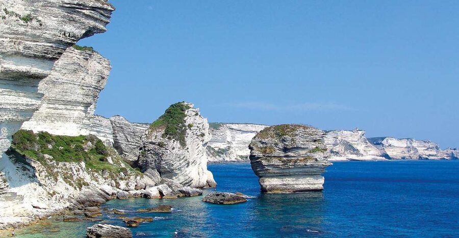 From Bonifacio: Cruise of the Cliffs and the Lavezzi Islands - The Napoleon cave and Bonifacio harbor