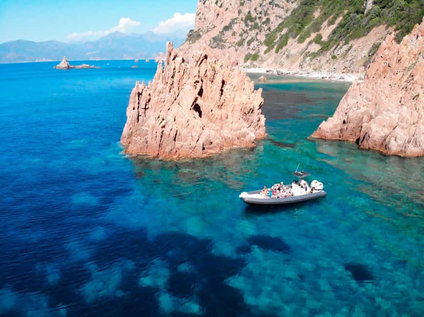 From Cargèse : The Calanques of Piana - Seeing the Calanques de Piana from the water