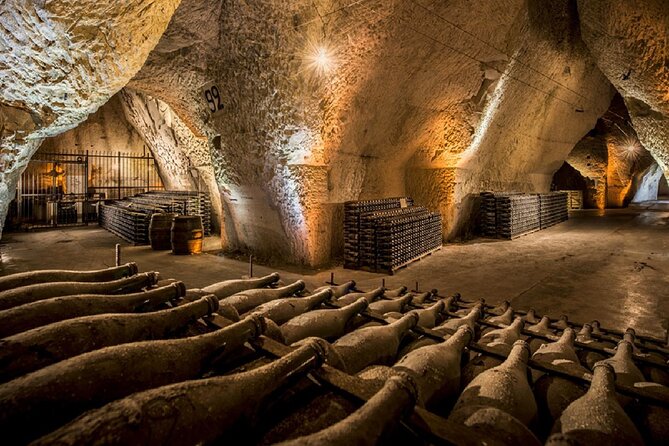 From Reims Champagne Day Trip Veuve Clicquot Local Domain & Lunch - Inside Veuve Clicquot’s chalk cellars