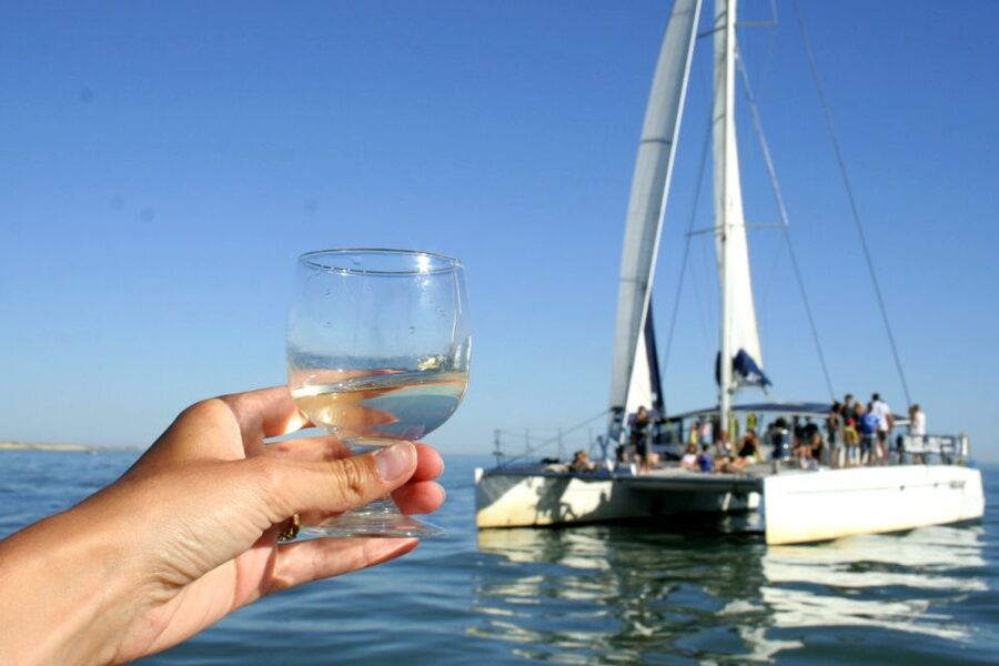 La Rochelle: Catamaran Cruise - Sailing up the channel past the Richelieu Tower