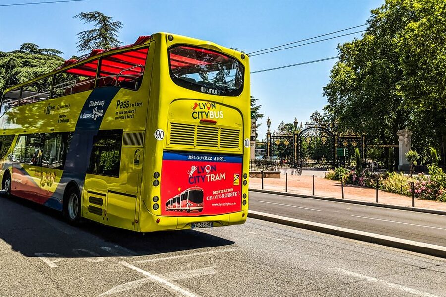 Lyon City Hop-on Hop-off Sightseeing Bus Tour - Place Bellecour, Terreaux, and the central city
