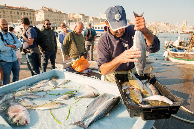 Marseille Food Tour – Full Meal of Local Tastes by Do Eat Better - Eating seafood around Vieux Port