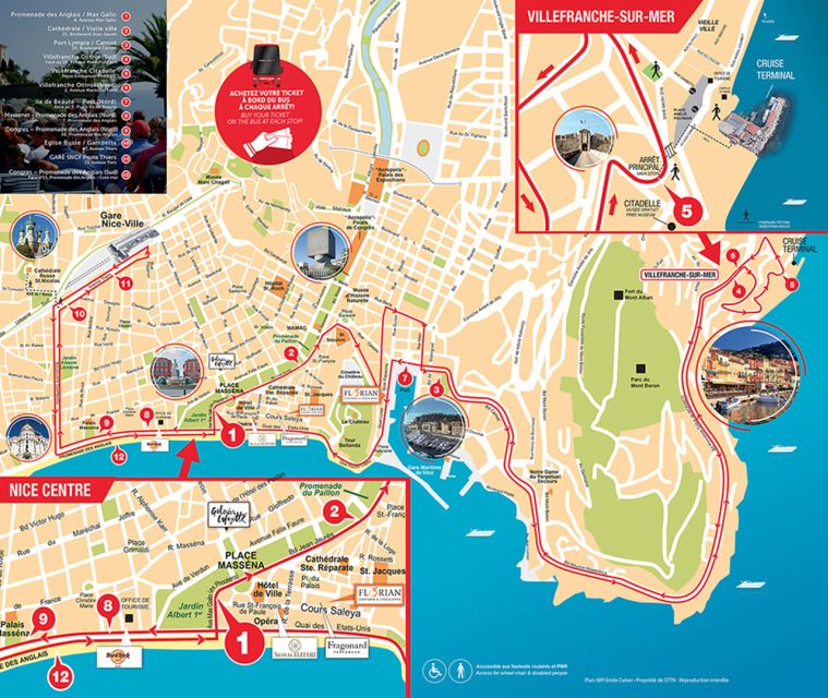 Nice: 1 or 2-Day Hop-On Hop-Off Bus Tour - Upper deck views, audio, and comfort