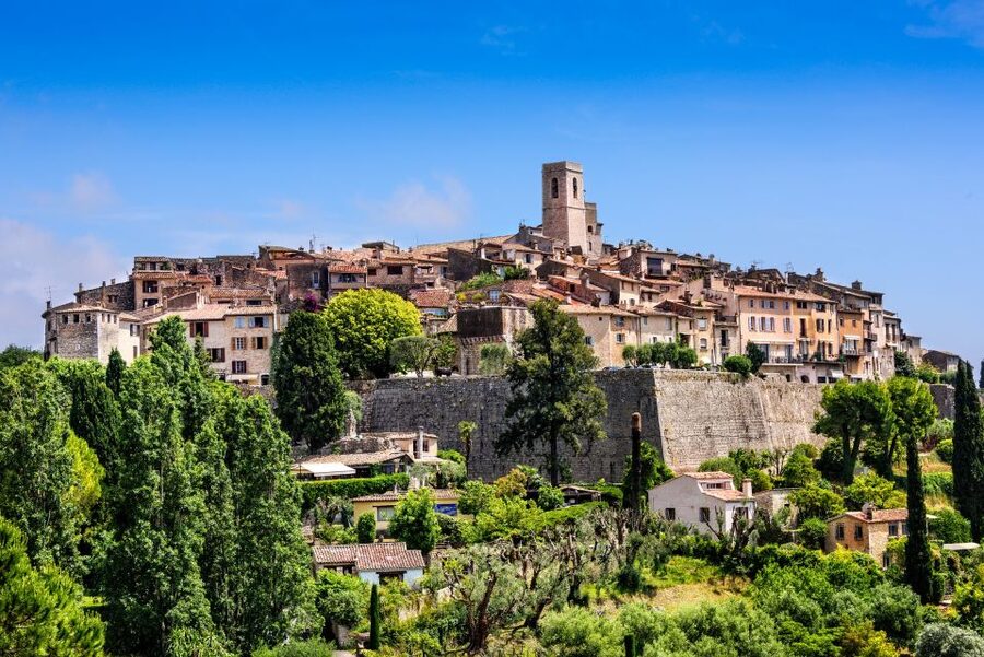 Nice: Half-Day Saint Paul de Vence and Wine Tasting Tour - Leaving Nice for the hills above the coast