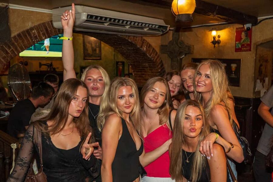 Nice: Party Bar Crawl with Club VIP, 6 Shots, and Games - Games, the mascot, and the photographer