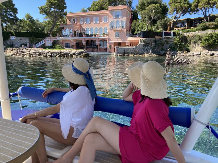 Nice: Private French Riviera Solar Boat Cruise - Villas, yachts, and stories along the shore