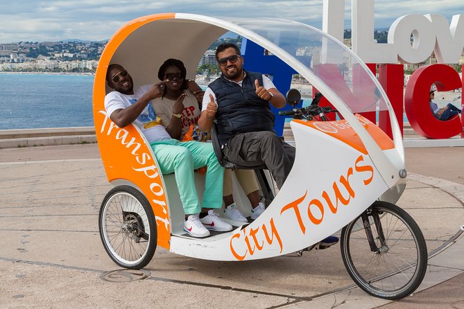 Nice: Visit of Nice by electrically assisted bike taxi 1 hour. - The Bay of Angels From Quai des Etats Unis