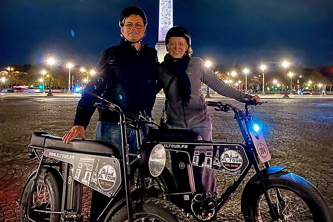 Night / Sunset Tour of Paris in Electric Bike - Place de la Concorde and the Louvre at night