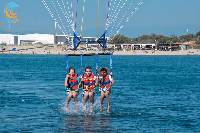 Parasailing - A crew that helps nervous passengers