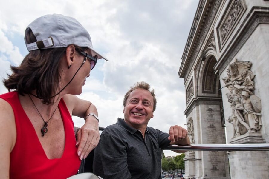 Paris: Arc de Triomphe Ticket & Big Bus Hop-on Hop-off Tour - Audio commentary, guides, and service
