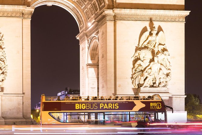 Paris Big Bus Open Top Panoramic Night Tour - Champs-Élysées and the Arc de Triomphe Area