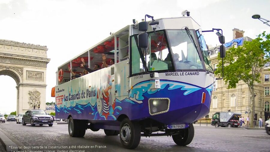 Paris: City and River Seine Tour on an Amphibious Bus - Key points at a glance