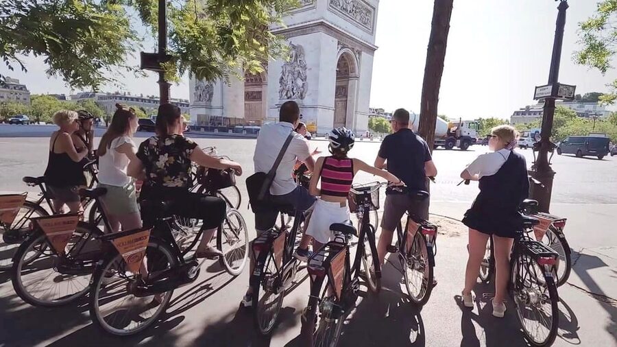 Paris: City Highlights Bike Tour - The Eiffel Tower stop