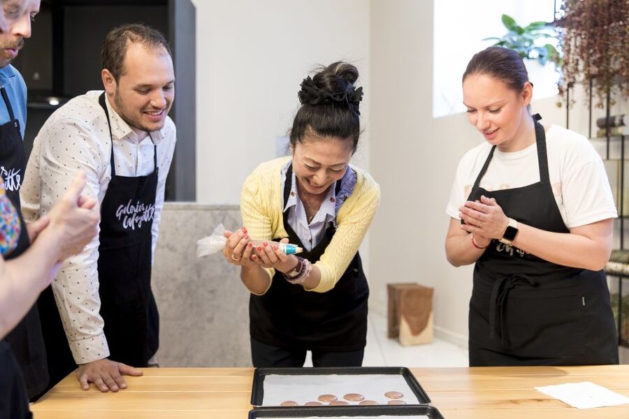 Paris: Macaron Class at Galeries Lafayette - A French pastry lesson above the department store