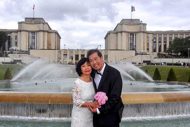 Paris Renew Your Wedding Vows Experience with Professional Photographer - The vow renewal ceremony in front of the tower