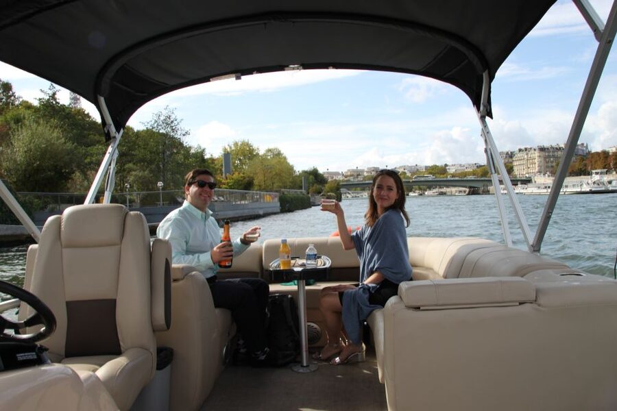 Paris: Seine River Private Guided Pontoon Boat Cruise - Eiffel Tower views from the Seine
