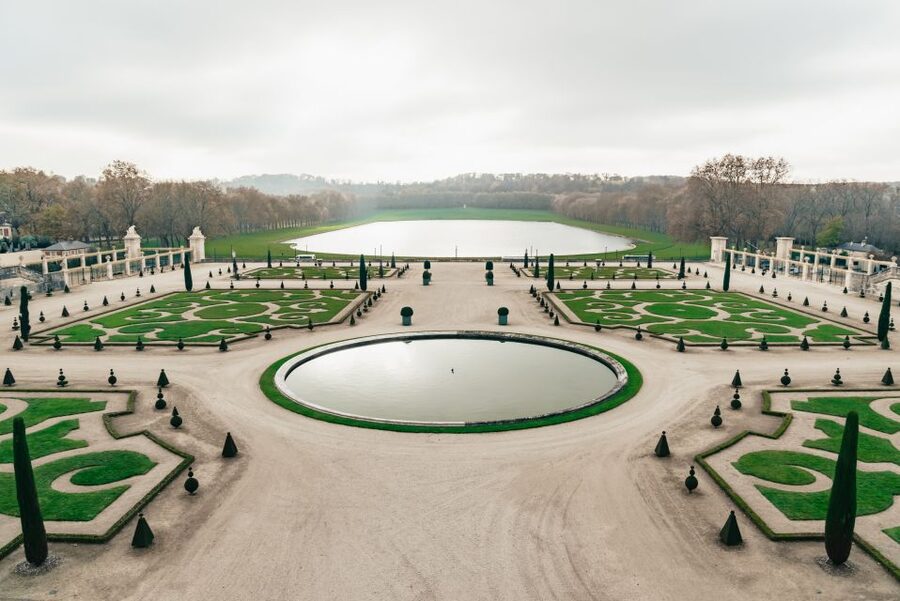The parterre and the Grand Canal at the Palace of Versailles