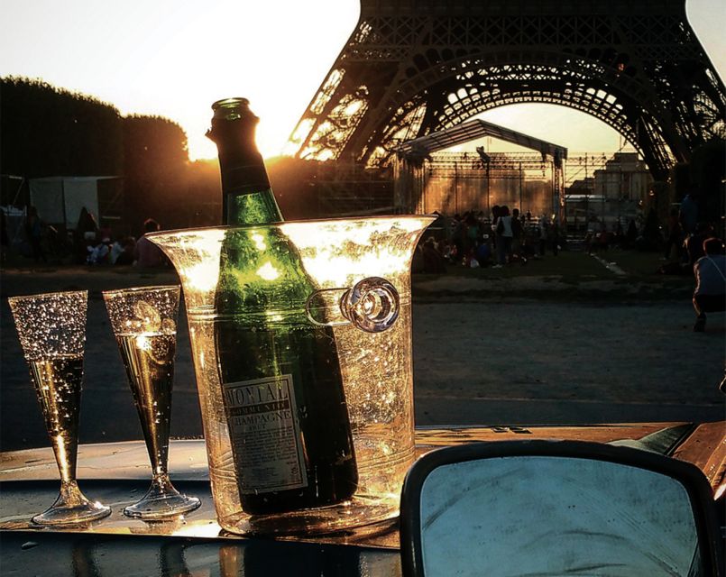 Private tour of Paris by Night with Champagne - The Eiffel Tower sparkle and Champagne pause