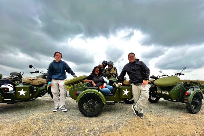 Private vintage sidecar tour of the D-Day Landing Beaches - Arromanches and the remains of Mulberry B