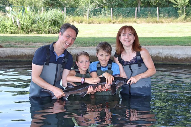 Sturgeon Fish-Farm Visit and Caviar Discovery Tasting in Neuvic - Arriving at La Grande Veyssière