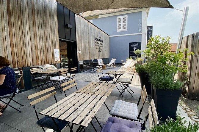 Visit of Cave Immersive - tasting - Kougelhopf to Strasbourg - The 180-degree film projected onto barrels